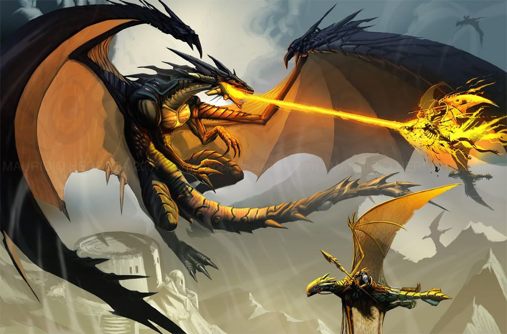 Dragons In Battle