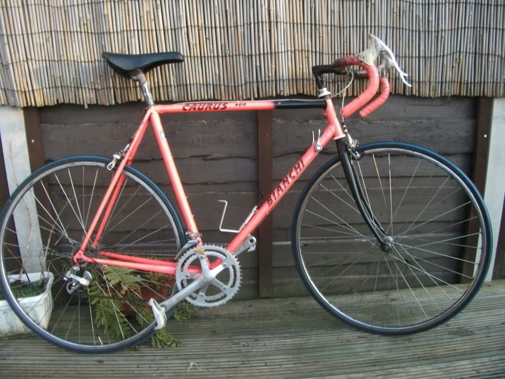pink bianchi bike