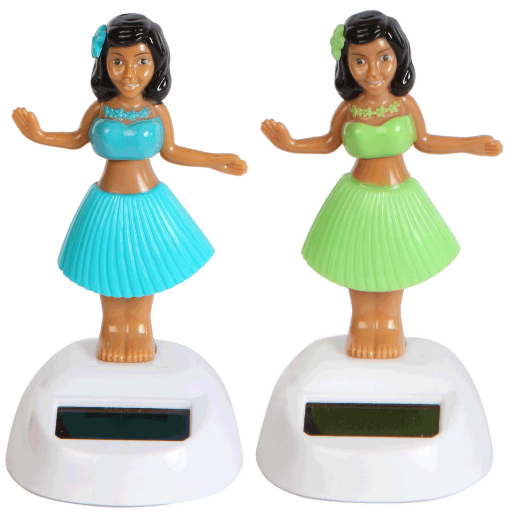 Solar Powered Dancing Shaking Hula Girl for Car Vehicle Dashboard Fun