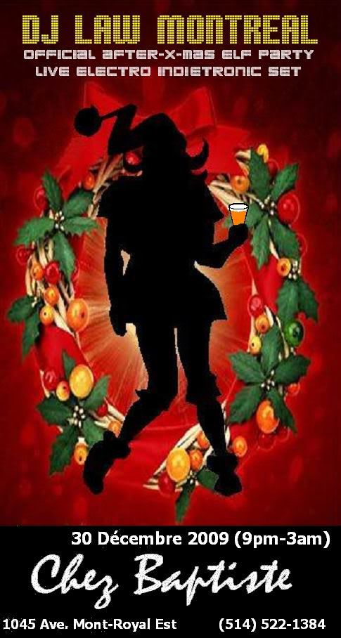 DJ LAW @ Chez Babtiste - OFFICIAL AFTER-X-MAS ELF<br />PARTY