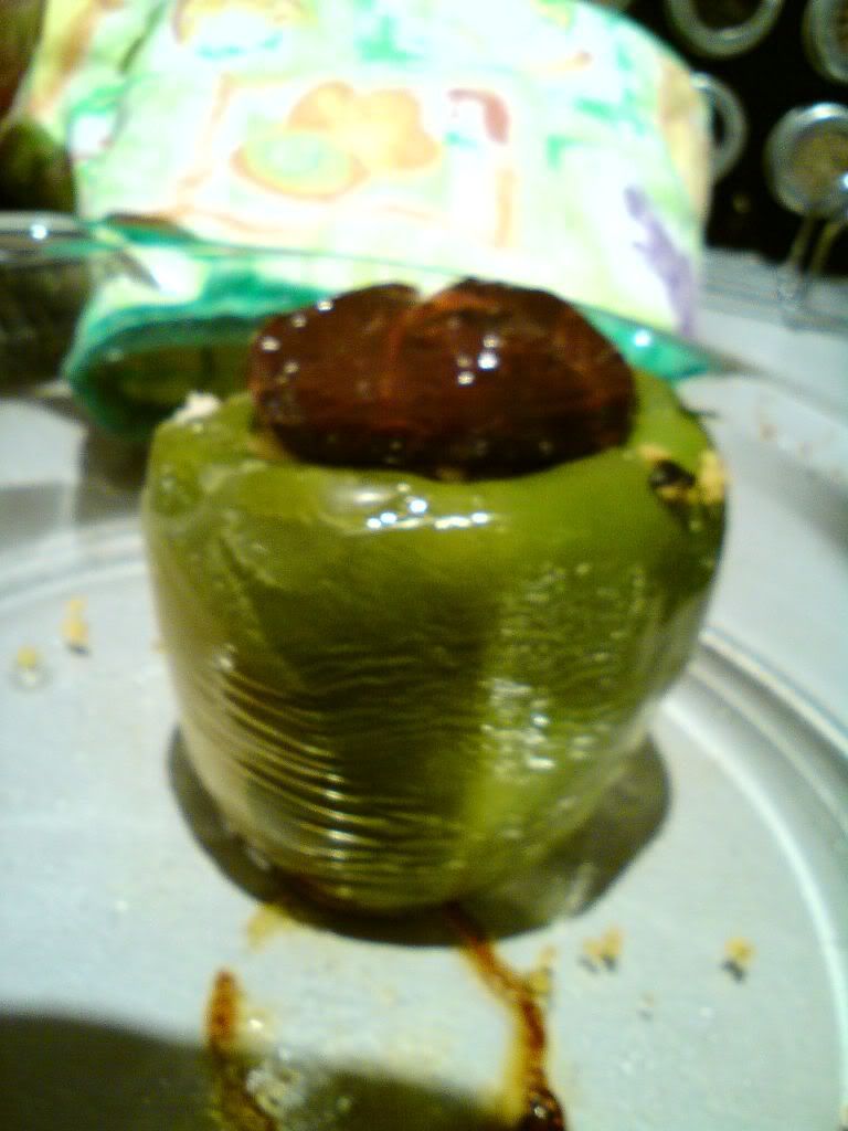 Chocolate Sweet Pepper (Stuffed inside a Green Pepper)