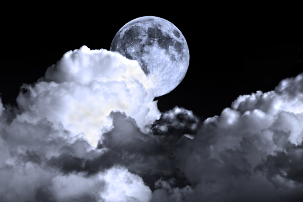 moon with clouds Pictures, Images and Photos
