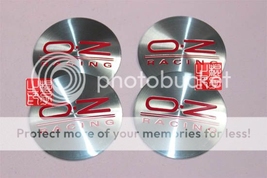 4pcs oz Racing Car Wheel Center Cap Decal Stickers Emblem Badge Diameter 55mm R