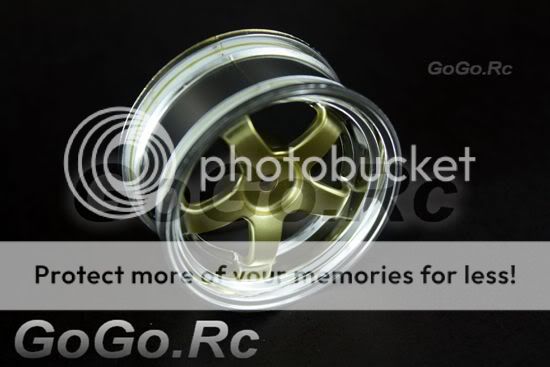 Pcs 1/10 RC Car 5 Spoke Wheel Rim Gold & Sliver 9001  