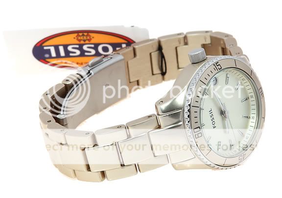 WOMENS FOSSIL STELLA MINI CHAMPAIGN DIAL VERY LIGHT ALUMINIUM WATCH 